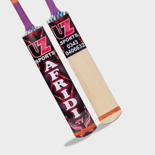 UZ Afridi Red - Tape Ball Cricket Bat